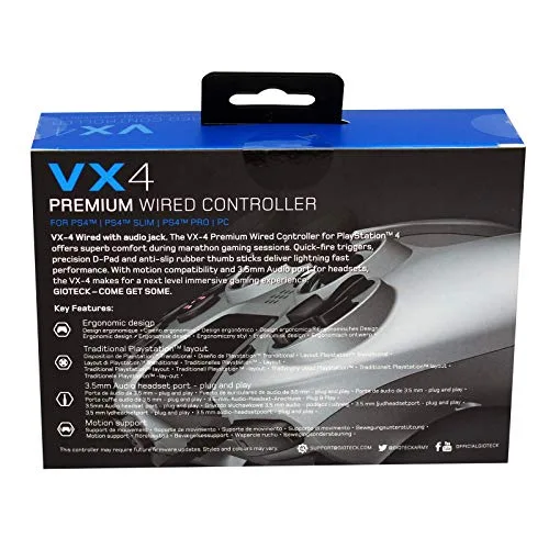 Manette de jeu - GIOTECK - VX4 - Filaire - Design ergonomique - Port Jack 35mm - vue 4