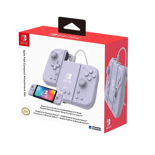 Manette de jeu - HORI - Set Adaptateur Mode Télé + Split Pad Compact - Violet - Sans fil - Nintendo Switch - vue 7