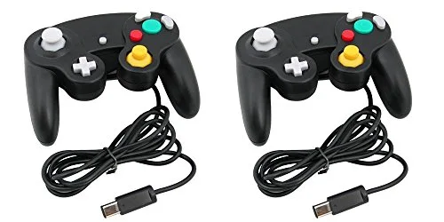 Kabalo Manette GameCube/Wii filaire noire (lot de 2)