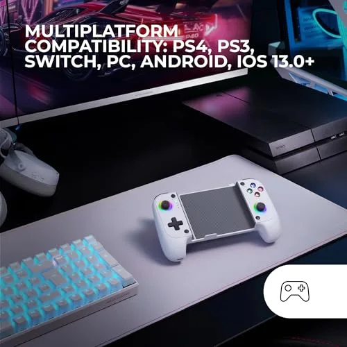 Manette de jeu - MARSGAMING - MGPX - Bluetooth 5.0 - RGB Neon - Double Vibration - vue 5