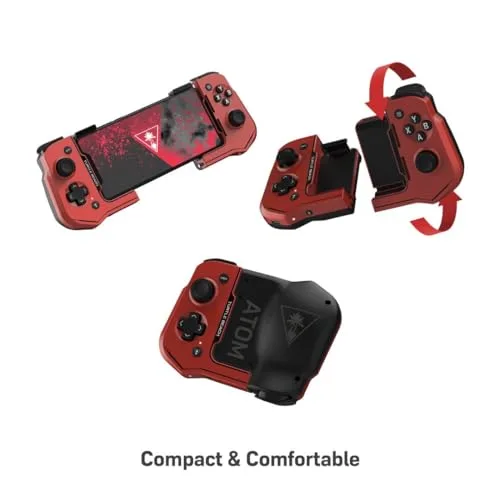 Manette de jeu mobile - TURTLE BEACH - Atom - Bluetooth - Rouge - Autonomie 20h - vue 2