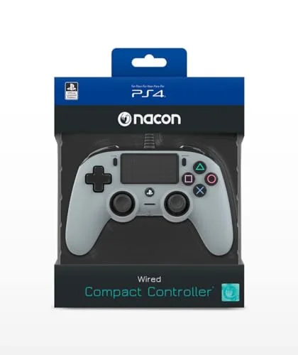 Manette de jeu - NACON - ACC. NACON Manette Filaire Compacte - Filaire - Compatible PS4 - Gris - vue 3