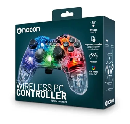 Manette de jeu - NACON - GC-200 RGB - Sans fil 2.4GHz - Multicolore - Vibration intégrée - vue 2
