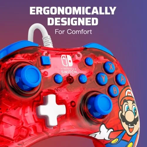 Manette de jeu - Nintendo Switch - Mario Rock Candy - Filaire - PDP - Rouge - vue 3