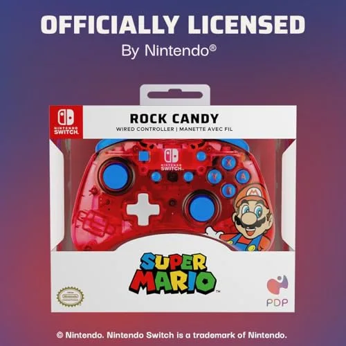 Manette de jeu - Nintendo Switch - Mario Rock Candy - Filaire - PDP - Rouge - vue 5