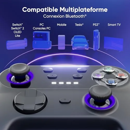 Manette de jeu - ONIVERSE - Oniverse Walli - Joysticks Hall Effect - Gyroscope 6 axes - Sans fil Bluetooth - vue 3