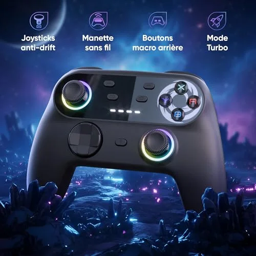 Manette de jeu - ONIVERSE - Oniverse Walli - Joysticks Hall Effect - Gyroscope 6 axes - Sans fil Bluetooth - vue 5