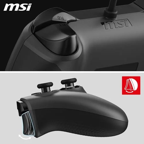 Manette de jeu - PC - FORCE GC200 - Filaire - Noir - MSI - vue 3