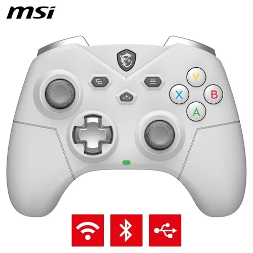 Manette de jeu - PC - FORCE GC300 - Sans fil - Blanc - MSI - vue 2