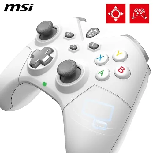 Manette de jeu - PC - FORCE GC300 - Sans fil - Blanc - MSI - vue 3