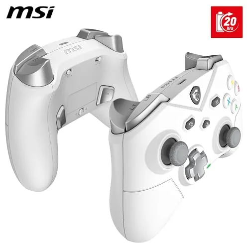 Manette de jeu - PC - FORCE GC300 - Sans fil - Blanc - MSI - vue 6