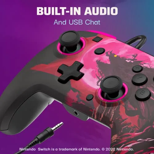 Manette de jeu - PDP - Rematch Zelda (Ganon) - Filaire - Rose - Nintendo Switch - vue 3