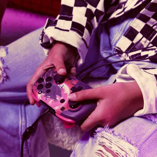 Manette de jeu - PDP - Rematch Zelda (Ganon) - Filaire - Rose - Nintendo Switch - vue 7