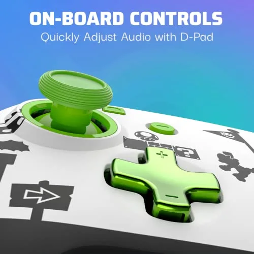 Manette de jeu - PDP - Super Mario - Filaire - Vert et Blanc - Nintendo Switch - vue 4