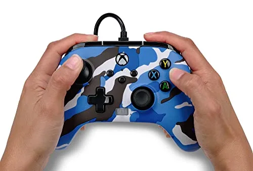 Manette de jeu - POWER A - PowerA - Filaire - Camouflage bleu - Xbox Series X/S - vue 9