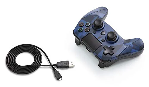Manette de jeu - SNAKEBYTE - Game Pad S sans fil pour PS4 - Bluetooth - Camouflage bleu - Vibration - vue 5