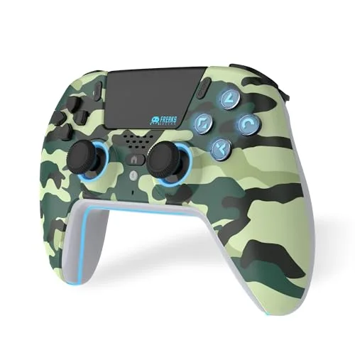Manette de jeu - TRADE INVADERS - PS5 LED - Green Camo - Bluetooth - Joysticks Effet Hall - LED dynamique - vue 3