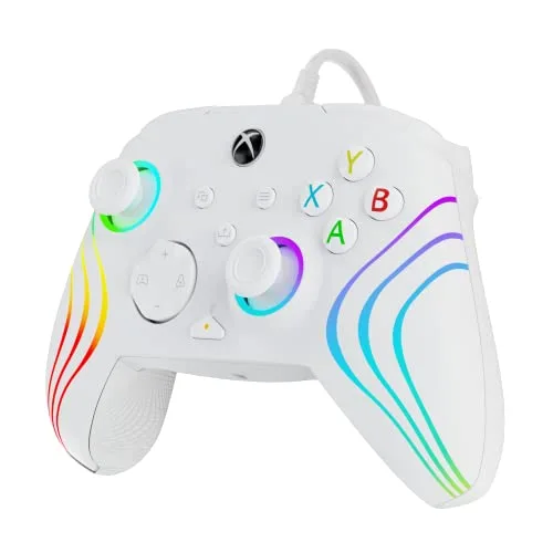 Manette filaire - Afterglow Wave - Nintendo Switch et Switch OLED - PDP - Éclairage LED - Blanc - vue 8