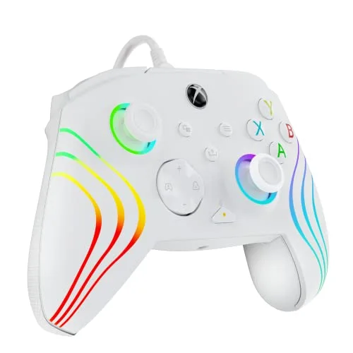 Manette filaire - Afterglow Wave - Nintendo Switch et Switch OLED - PDP - Éclairage LED - Blanc - vue 9