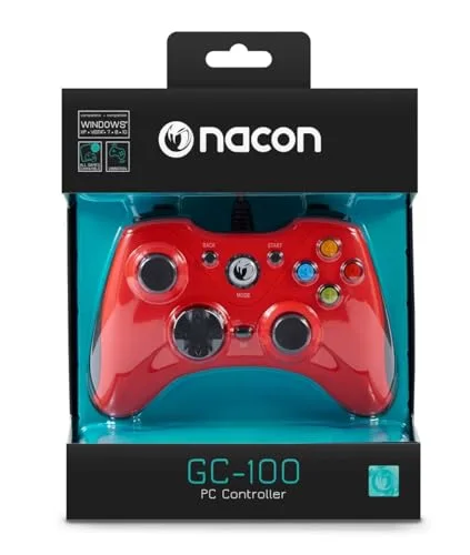 Manette Filaire Big Ben Nacon PCGC-100XF Rouge pour PC - vue 3
