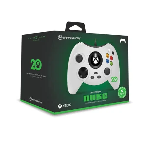 Manette Filaire - Hyperkin - Duke - Xbox One - Blanc - Double Vibration - Prise Casque - vue 6