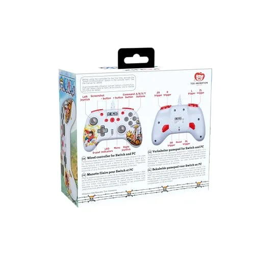 Manette filaire Konix One Piece Switch PC Blanche - vue 8