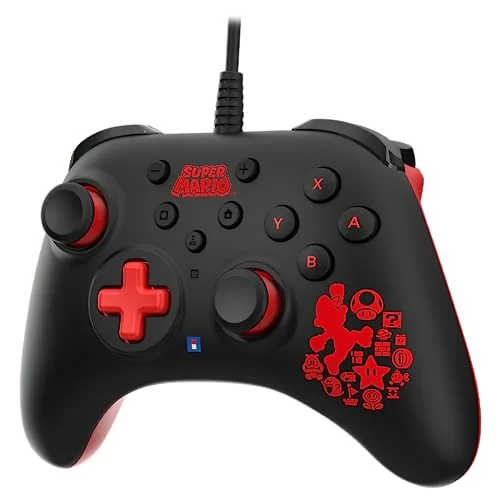 Manette filaire - Nintendo Switch et Switch OLED - HORIPAD Turbo - Super Mario - Noir - vue 2