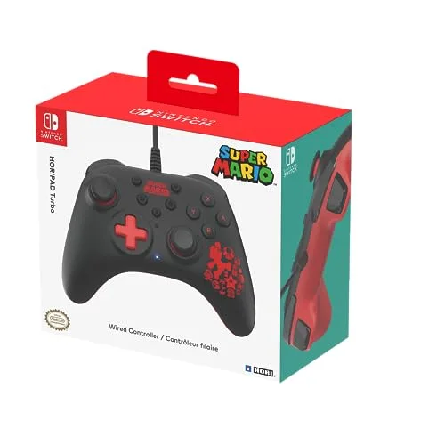 Manette filaire - Nintendo Switch et Switch OLED - HORIPAD Turbo - Super Mario - Noir - vue 5
