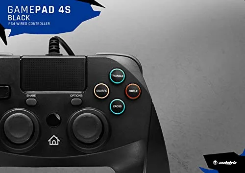 Manette filaire Pad 4S snakebyte pour PS4 3 mètres noire - SNAKEBYTE - Pad 4S - Filaire - Vibration - PS4 - vue 2