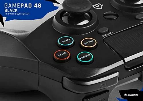 Manette filaire Pad 4S snakebyte pour PS4 3 mètres noire - SNAKEBYTE - Pad 4S - Filaire - Vibration - PS4 - vue 5