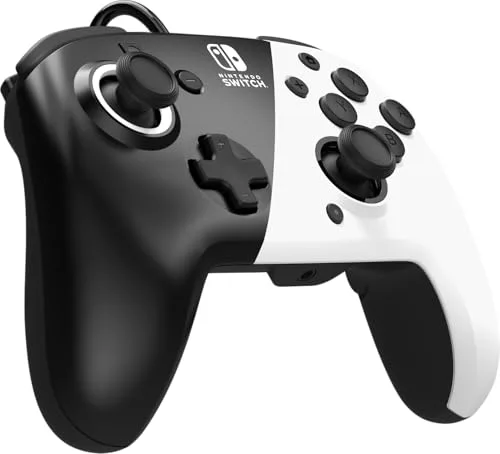 Manette filaire Pdp Faceoff Deluxe Noir et blanc pour Nintendo Switch - vue 7