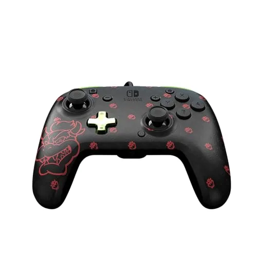 Manette filaire - PDP - REMATCH GLOW - Nintendo Switch - Boutons programmables - Effet phosphorescent - vue 2