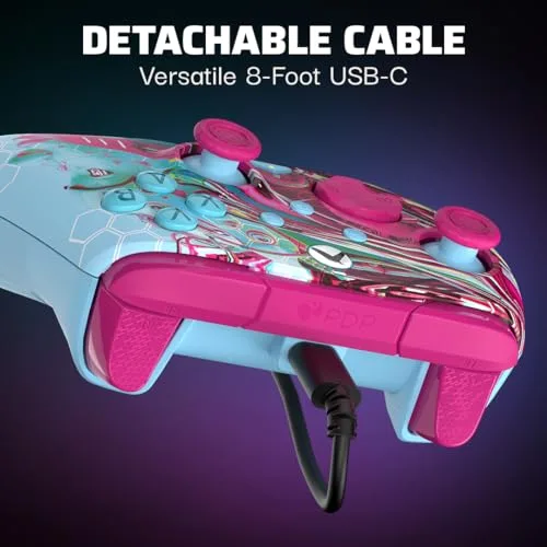 Manette filaire Pdp Rematch Glow Wired Advanced Android Dreams pour Xbox Series X S Xbox One et PC - vue 6