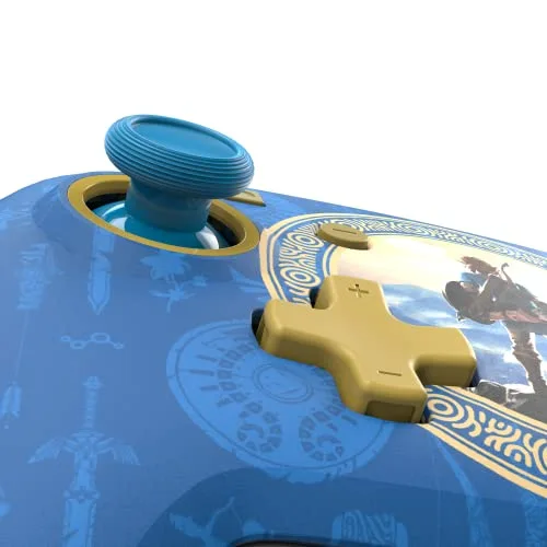 Manette filaire PDP Rematch Zelda Hyrule Blue Switch - vue 3