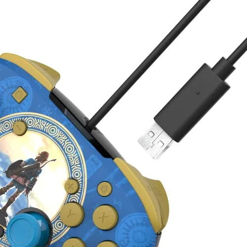 Manette filaire PDP Rematch Zelda Hyrule Blue Switch - vue 7