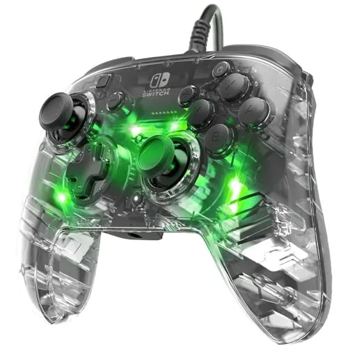 PDP Afterglow Deluxe Prismatic manette filaire Switch LED transparente