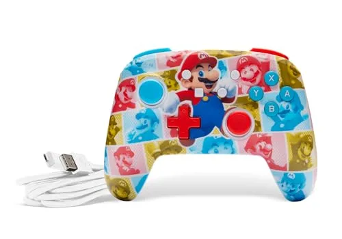 Manette Filaire - POWER A - Nintendo Switch - Mario Hero Reel - vue 8
