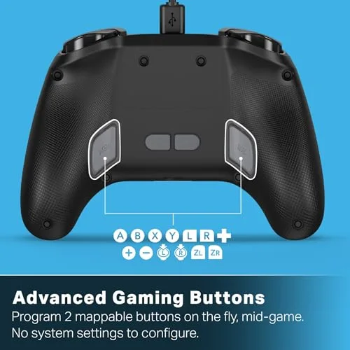 Manette filaire PowerA Advantage Switch 2 Mario Time vert - vue 4