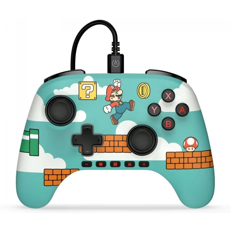 Manette filaire PowerA Advantage Switch 2 Mario Time vert