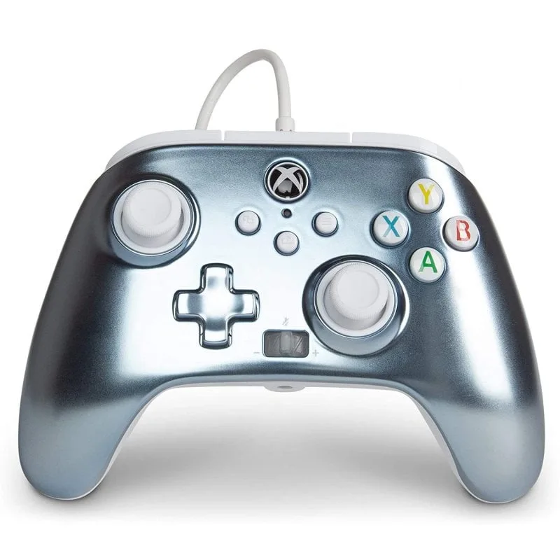 Manette filaire PowerA gris métallisé Xbox Series X/S