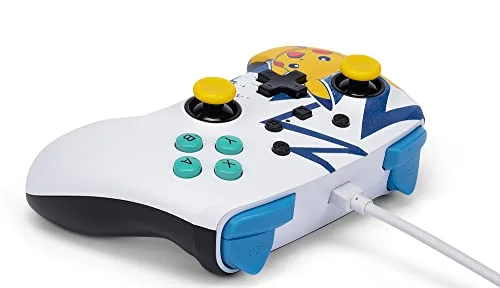 Manette filaire - PowerA - Nintendo Switch - Pikachu High Voltage - Blanc - Jaune - vue 6