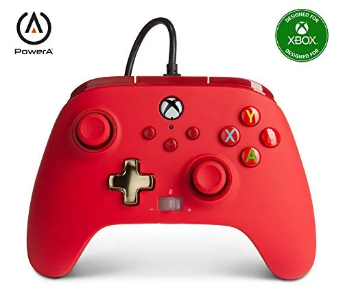 PowerA Manette Filaire Améliorée Rouge Xbox Series X|S