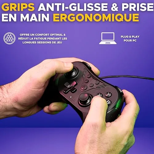 Manette Gamer - THE G-LAB - K-PAD HELIUM - Filaire - PC & PS - Noir - vue 6
