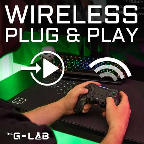 Manette Gamer - The G-Lab - K-PAD THORIUM - Sans Fil - PS4 - Noir - vue 3