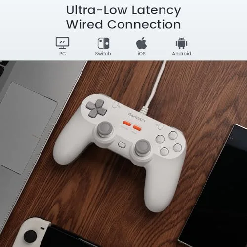 Manette GameSir T3 WT Tegenaria Lite Blanche Câblee - vue 4