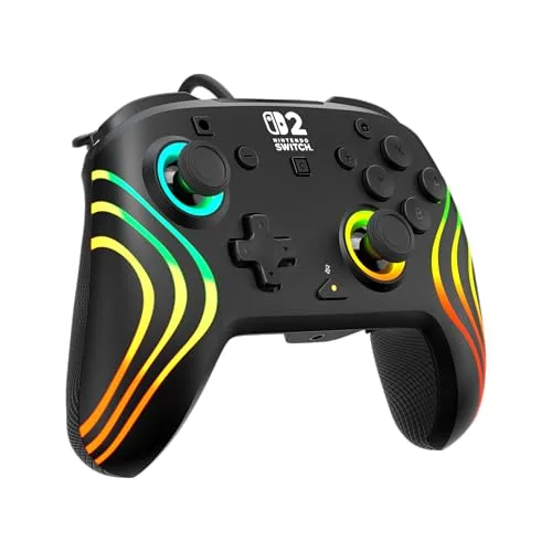 Manette Gaming filaire RGB - TURTLE BEACH - Afterglow Wave pour Nintendo Switch 2 - Noir - vue 7