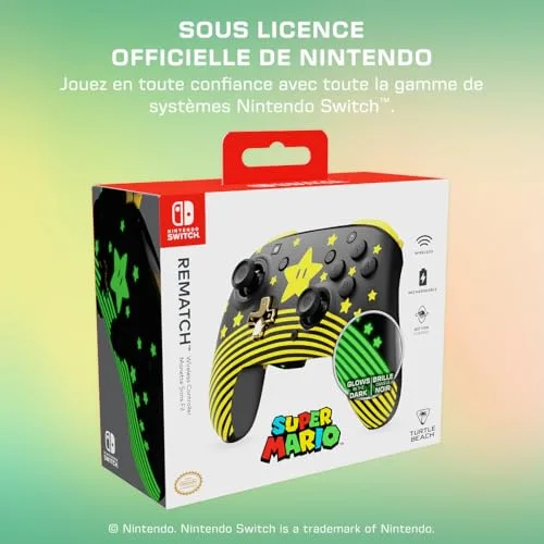 Manette gaming sans fil pour Nintendo Switch™ - TURTLE BEACH - TBC-8101-75 - Rematch™ Super Mario Star - vue 8