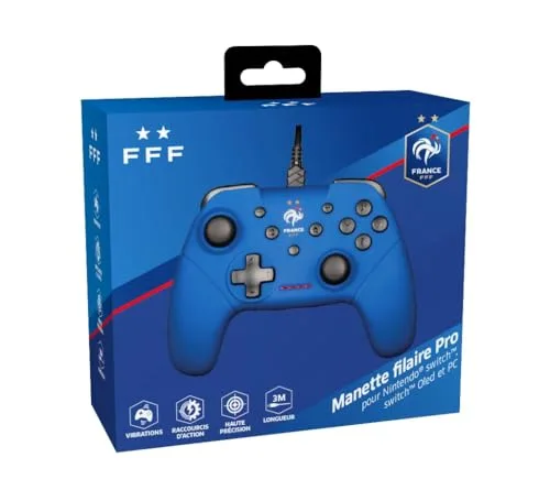 Manette - KONIX - Bleu - Switch et PC - Sous Licence Officielle FFF - vue 4