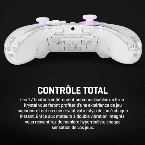 Manette Krom Krystal Bluetooth 5.0 RGB Transparente - vue 5