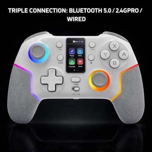 Manette Mars Gaming MGP-V3 ARGB Blanc - vue 2